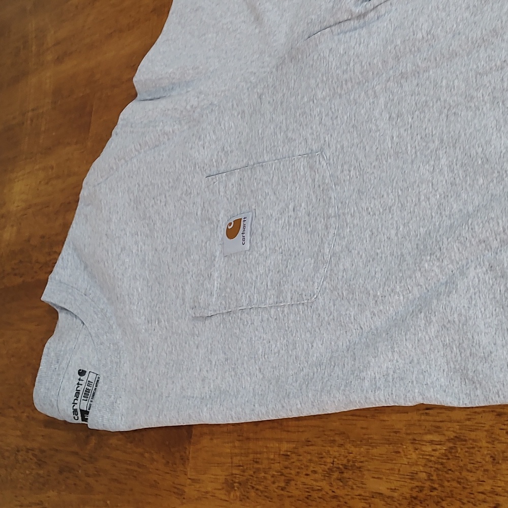 Carhartt short sleeve Gray ex large t-shirt loose fit 90% cotton 10% polyester - Picture 5 of 5